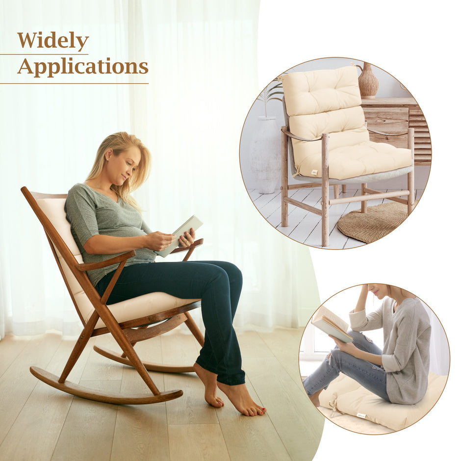 i – Stols med Högt, Justerbart Ryggstöd – 2 1 – Beige
