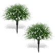 2‑pack – konstblommor med jordspett, konstlökgräs kamelior – 20 cm 70 cm