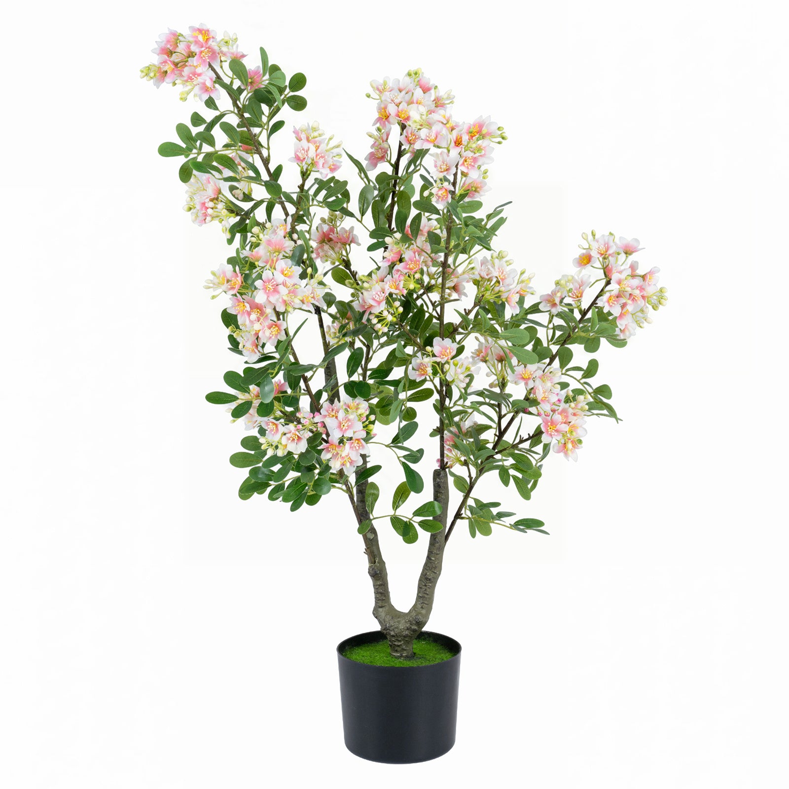 2‑pack – konstgjord balsaminaträd cm, konstväxt i kruka med sidenblommor och blad – 90 210 55