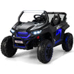 sits – barnbil med 2,4G fjärrkontroll 12V UTV musik och strålkastare – 2 118 x 74 x 71 cm – Svart