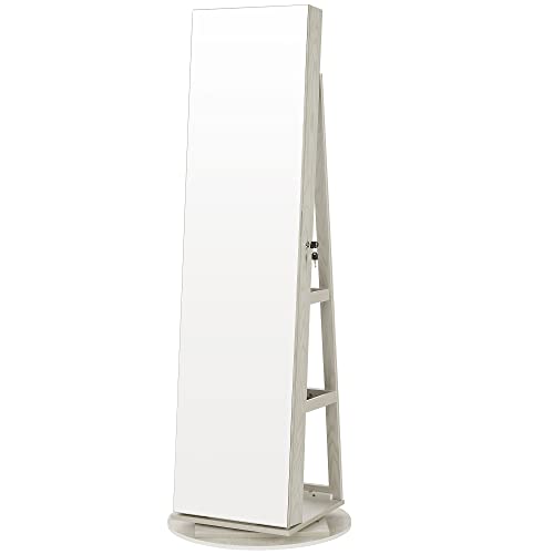 Sieradenkast - Met spiegel - LED verlichting binnenin - Frameloos design - Wit