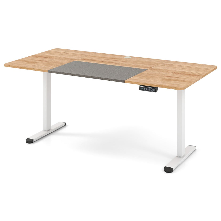 Elektriskt – ståbord höj och sänkbart skrivbord ergonomiskt sitt – 140 x 70 cm – Natur