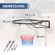 Inomhusbasketkorg – med ring och nät Mini för – Ø 45 cm – Svart
