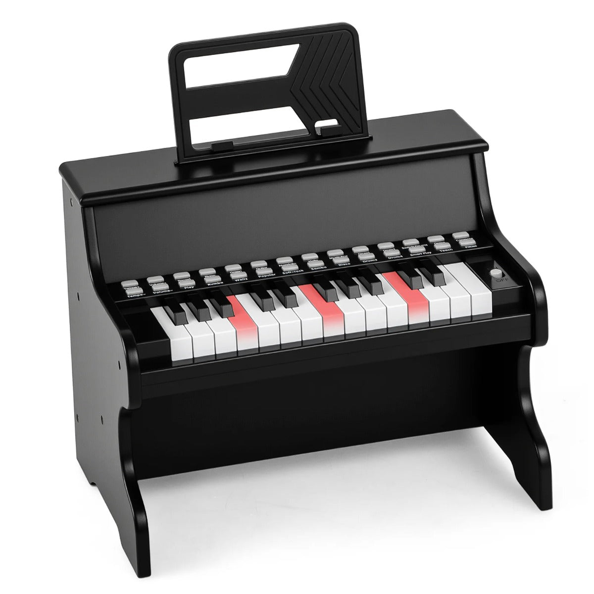 tangenter – Mini digitalpiano Barn Elektriskt med justerbar hastighet – 25 – Svart
