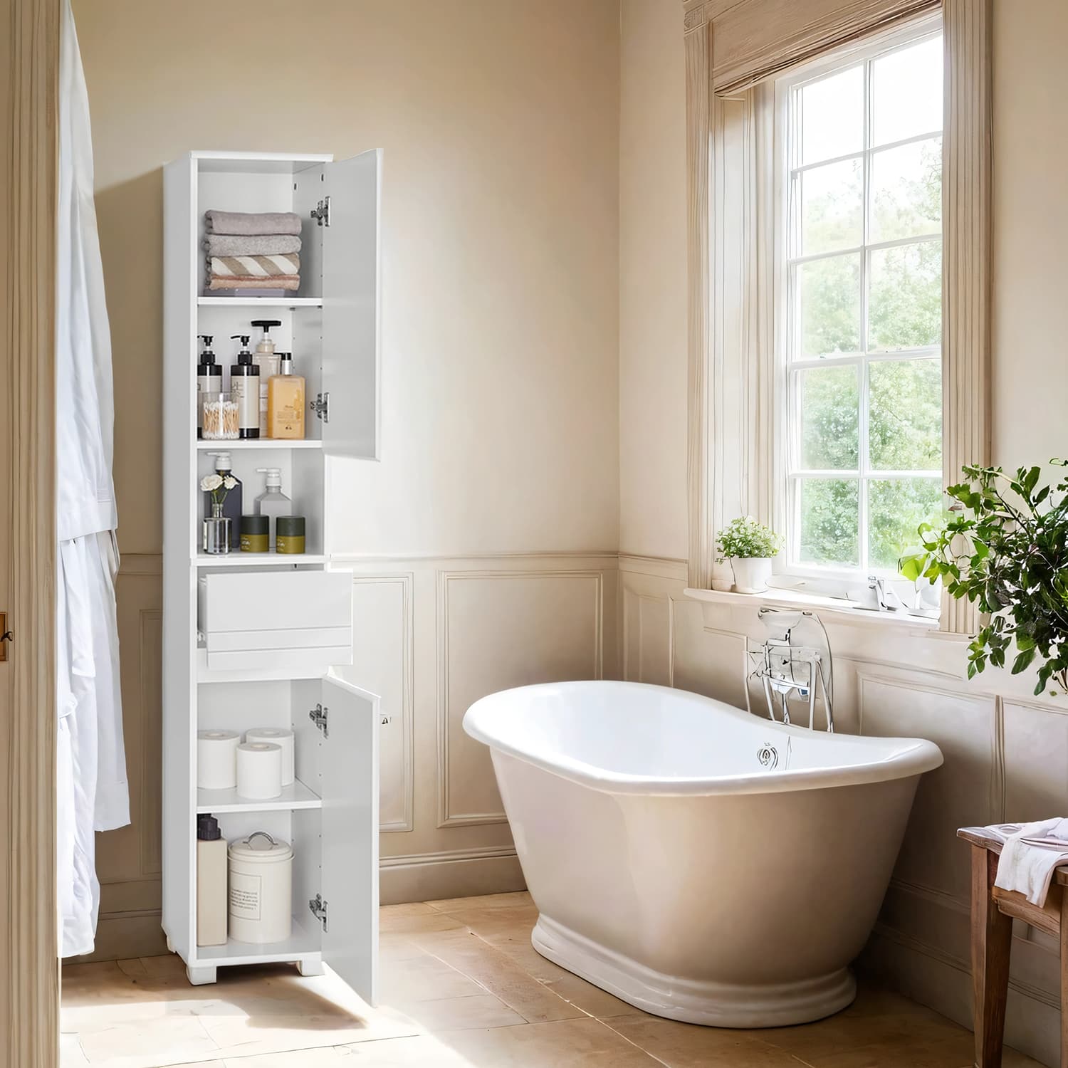 Badkamermeubel – Met één lade, compact en modern