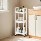 Badkamer trolley – Bamboe – Wit