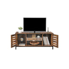 TV-meubel - Salontafel - Met 2 kasten en 2 planken - Donkerbruin