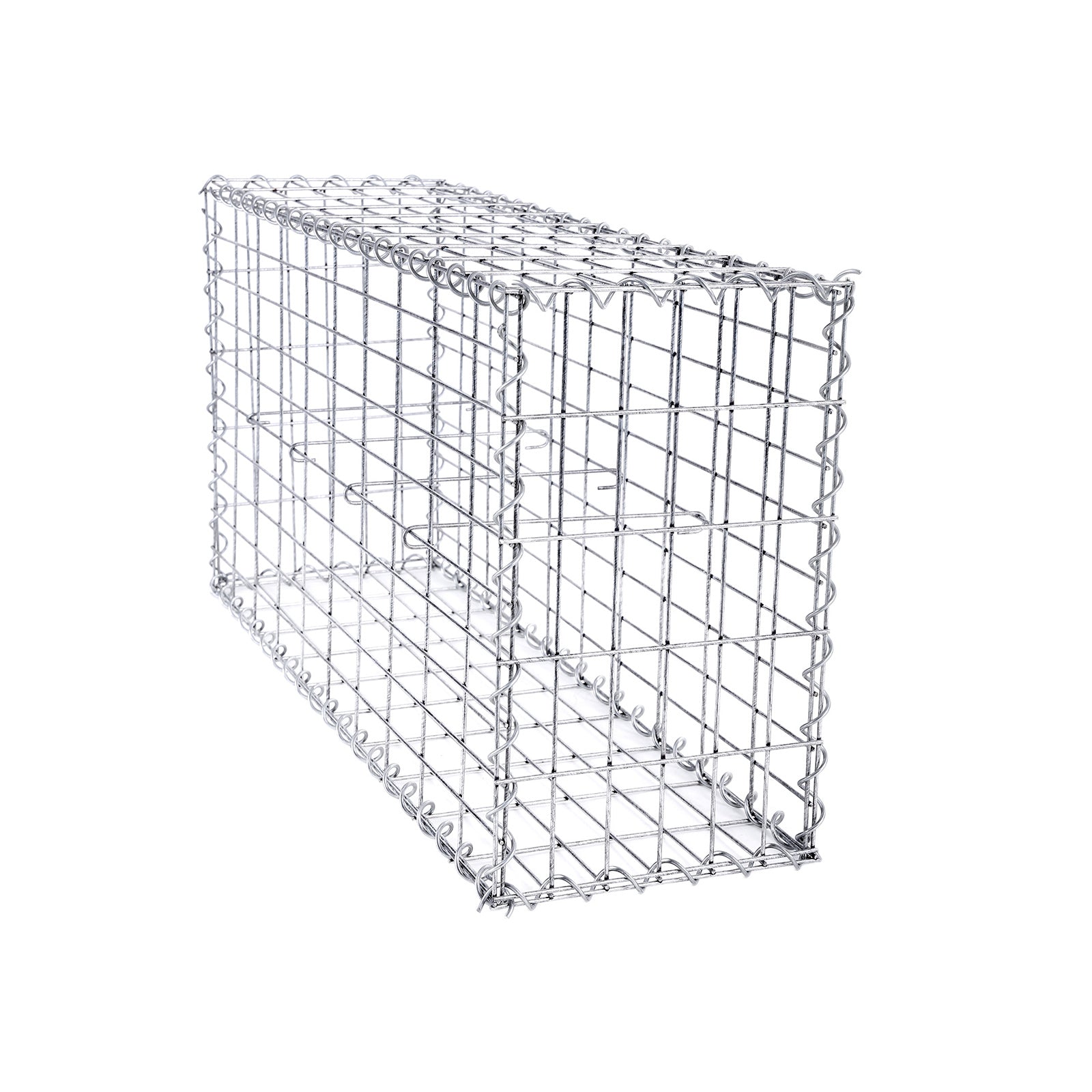Schanskorf - Roestvrije steenkorf - Gabion - 100 x 50 x 30 cm - Zilver