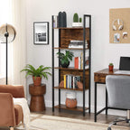 Boekenrek – Stevig stalen frame – Vintage bruinzwart