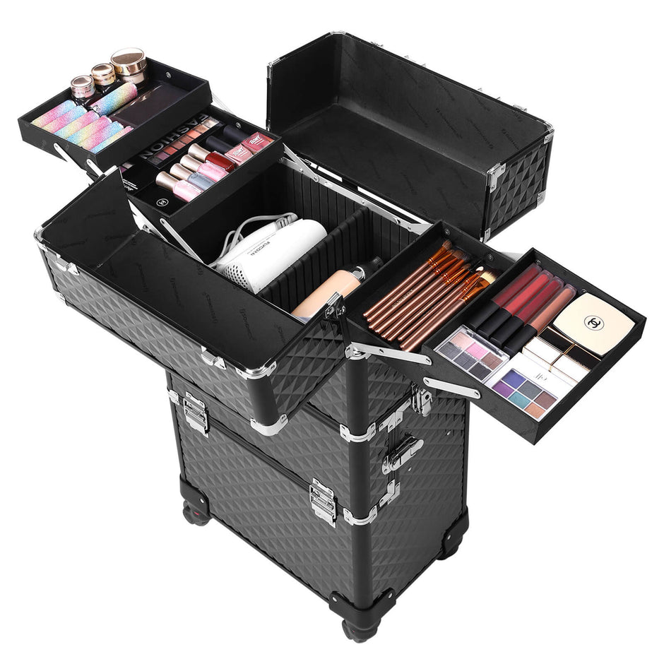 Make-up trolley – 3-in-1 – zwart
