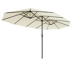 Dubbele parasol – UV-bescherming – wijnrood