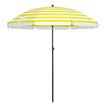 Strandparasol – Opvouwbaar – Ø 160 cm – Gestreept oranje/wit