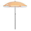 Strandparasol – Opvouwbaar – Ø 160 cm – Gestreept oranje/wit