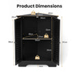 Hörnskåp – med Lamelldörr och Höjjusterbar Hylla Platsbesparande Badrumsskåp – Svart