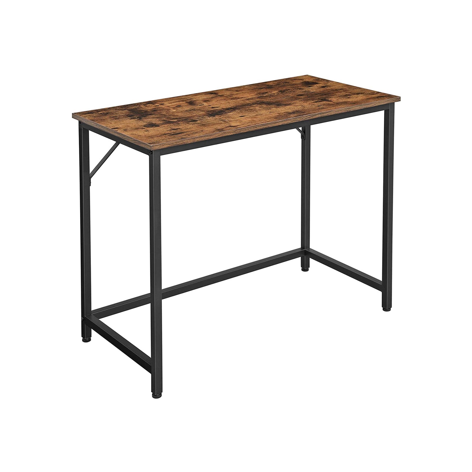 Bureau – 50 x 100 cm – Compact - Vintage bruin/zwart – Stalen frame