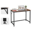 Bureau – 50 x 100 cm – Compact - Vintage bruin/zwart – Stalen frame