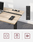 Elektrisch Bureau (Zit-Sta) – 60 x 140 cm – In hoogte verstelbaar met geheugenfunctie – Wit – 2× USB-C – 2× stopcontacten