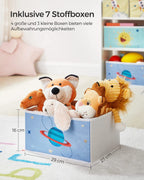 Speelgoedkast – Met 7 opbergdozen – Wit