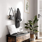 Wandkapstok – 4 drievoudige haken – Wit