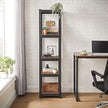 Opbergrekken – Set van 2 – 5 planken – Vintage bruin-zwart