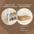 Badkamerplank, badkamerplank, plantenplank met 3 verstelbare planken