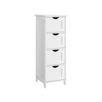 Badkamerkast – smal – 4 laden – 30 x 30 x 82 cm – wit