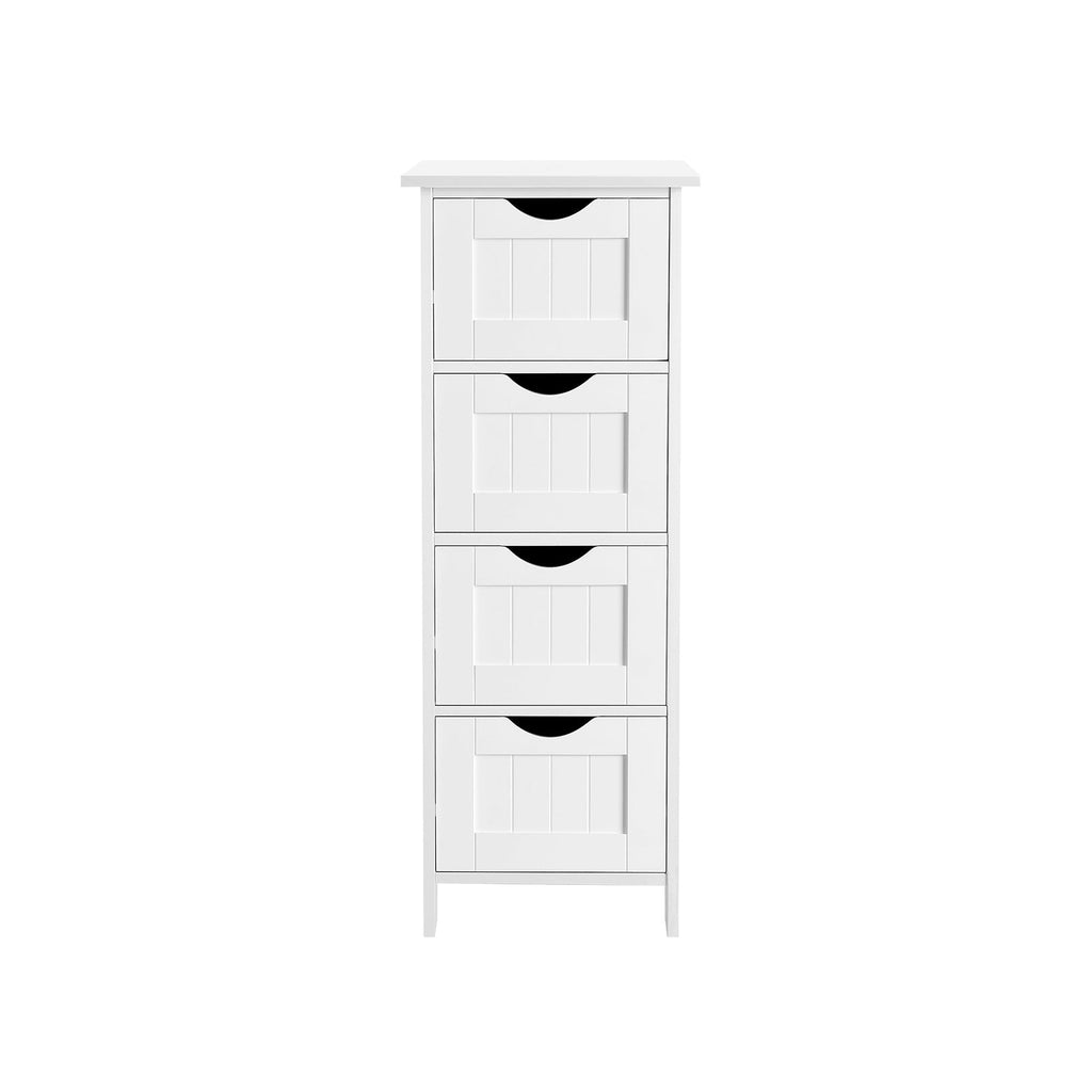 Badkamerkast – smal – 4 laden – 30 x 30 x 82 cm – wit