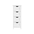 Badkamerkast – smal – 4 laden – 30 x 30 x 82 cm – wit