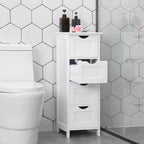 Badkamerkast – smal – 4 laden – 30 x 30 x 82 cm – wit