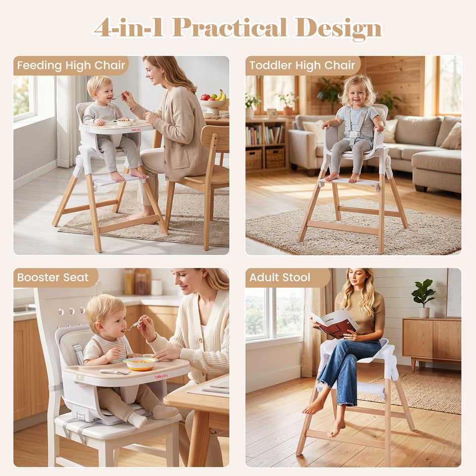 i – hopfällbar justerbar babyhögstol med matbricka – 4 1 71 x 58 x 93 cm