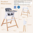 i – hopfällbar justerbar babyhögstol med matbricka – 4 1 71 x 58 x 93 cm