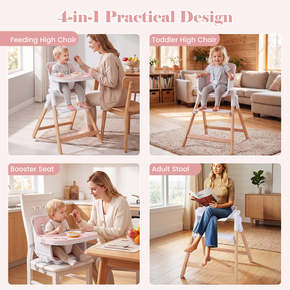 i – hopfällbar justerbar babyhögstol med matbricka – 4 1 71 x 58 x 93 cm