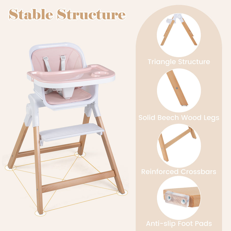 i – hopfällbar justerbar babyhögstol med matbricka – 4 1 71 x 58 x 93 cm