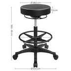 Werkkruk – In hoogte verstelbaar en draaibaar – Zwart