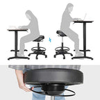 Werkkruk – In hoogte verstelbaar en draaibaar – Zwart