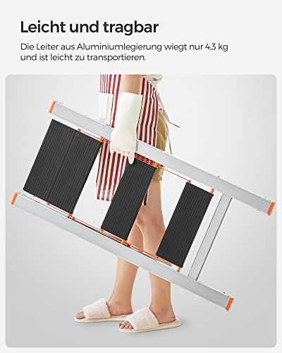 Vouwladder – 3 treden – Aluminium – Zilver