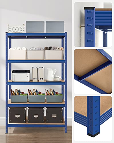 Opslagstelling - Stellingkast - 200 x 120 x 60 cm - Belastbaar tot 875 kg - Blauw