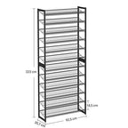Schoenenrek – Stapelbaar – Metalen frame – Zwart