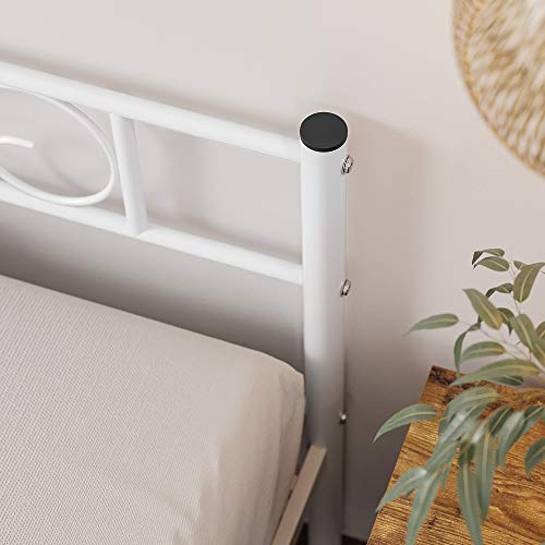Eenpersoonsbedframe – Stalen constructie – Wit