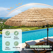Hawaii – parasoll, med vev och metallribbor – 12 450 cm – Brun