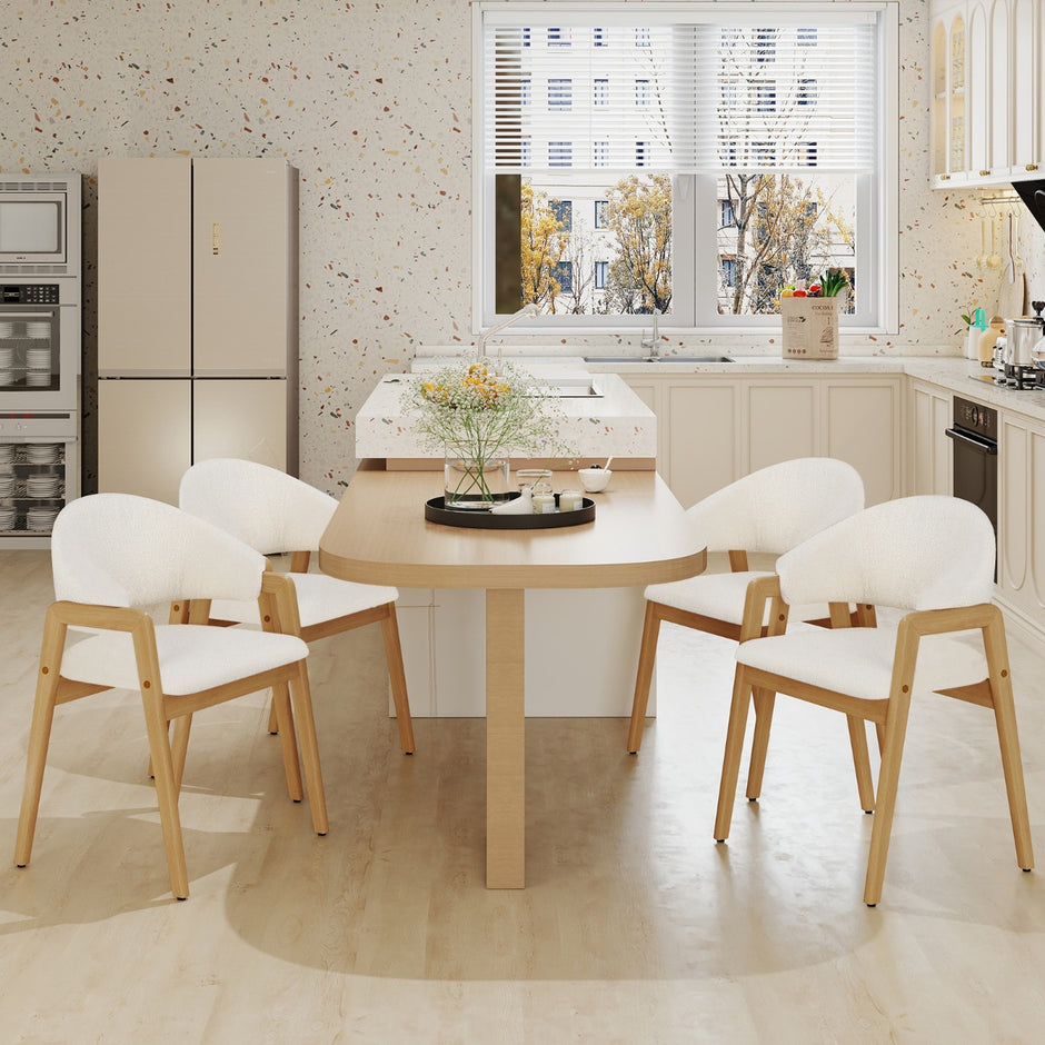 pack – moderna matsalsstolar köksstolar med vadderad sits och ergonomisk ryggstöd – 2 – Vit