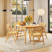 pack – Rattan Fällstolar med bamburam Kökstolar i Boho stil bärförmåga – 2 150 kg – Natur