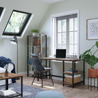 Bureau - PC-tafel met 2 legplanken - Links of rechts monteerbaar - 120 x 60 x 75 cm