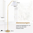 Golvlampa – vardagsrum E27 sockel båglampa med justerbart lamphuvud – 168 cm – Vit