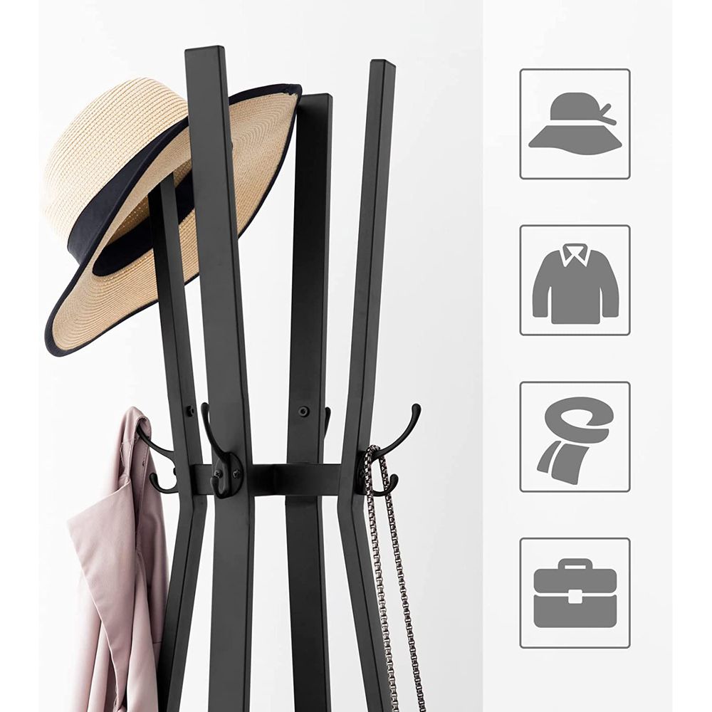 Kapstok met 3 planken en 8 haken – Industrieel ontwerp – Tot 10 kg draagvermogen