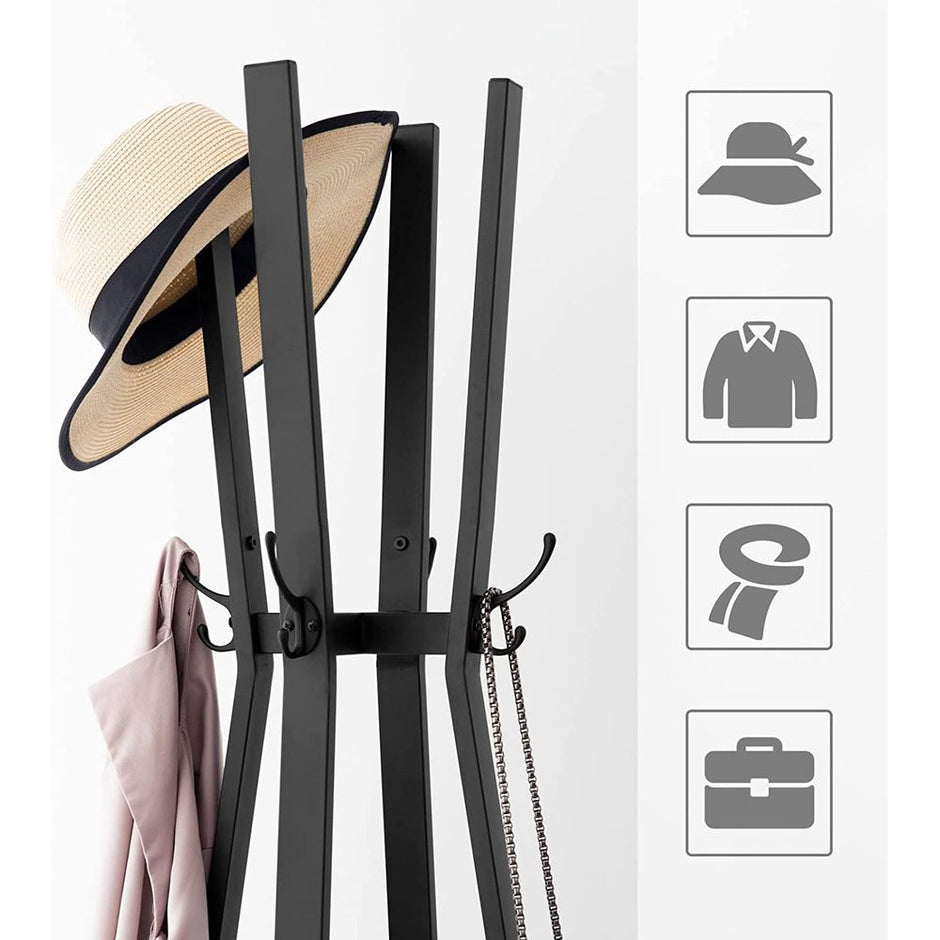 Kapstok met 3 planken en 8 haken – Industrieel ontwerp – Tot 10 kg draagvermogen