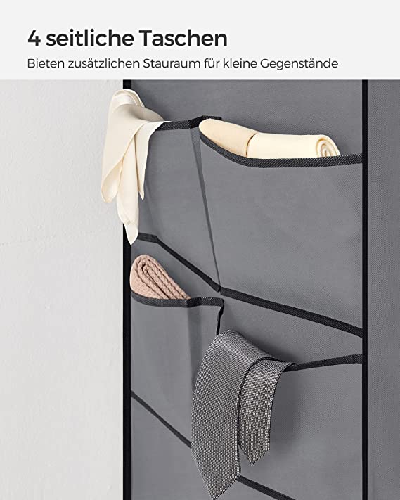 Kledingkast – Oprolbare deur – 2 hangvakken – Grijs