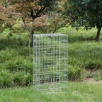 Schanskorf - Roestvrije steenkorf - Gabion - 100 x 50 x 30 cm - Zilver
