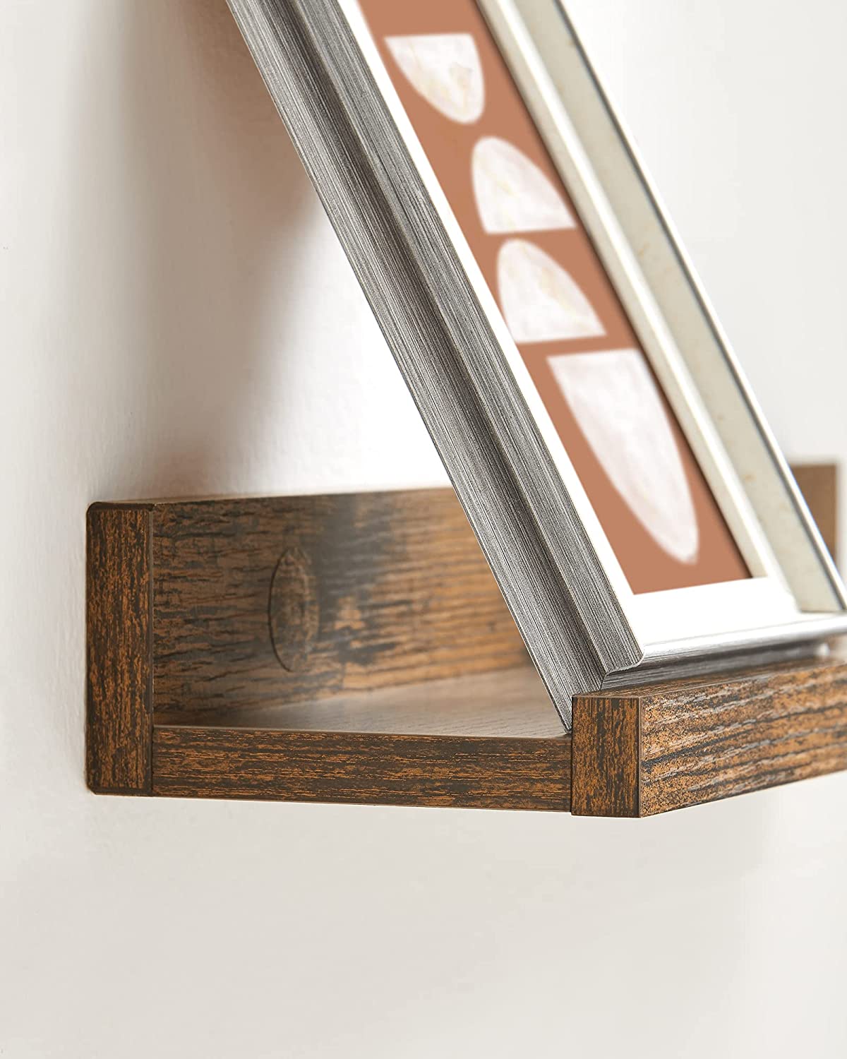 Wandplank Set van 3 – Zwevend en decoratief – Vintage bruin