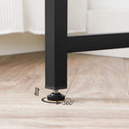 Smal Bureau – Industriële Stijl – Grijs/Zwart